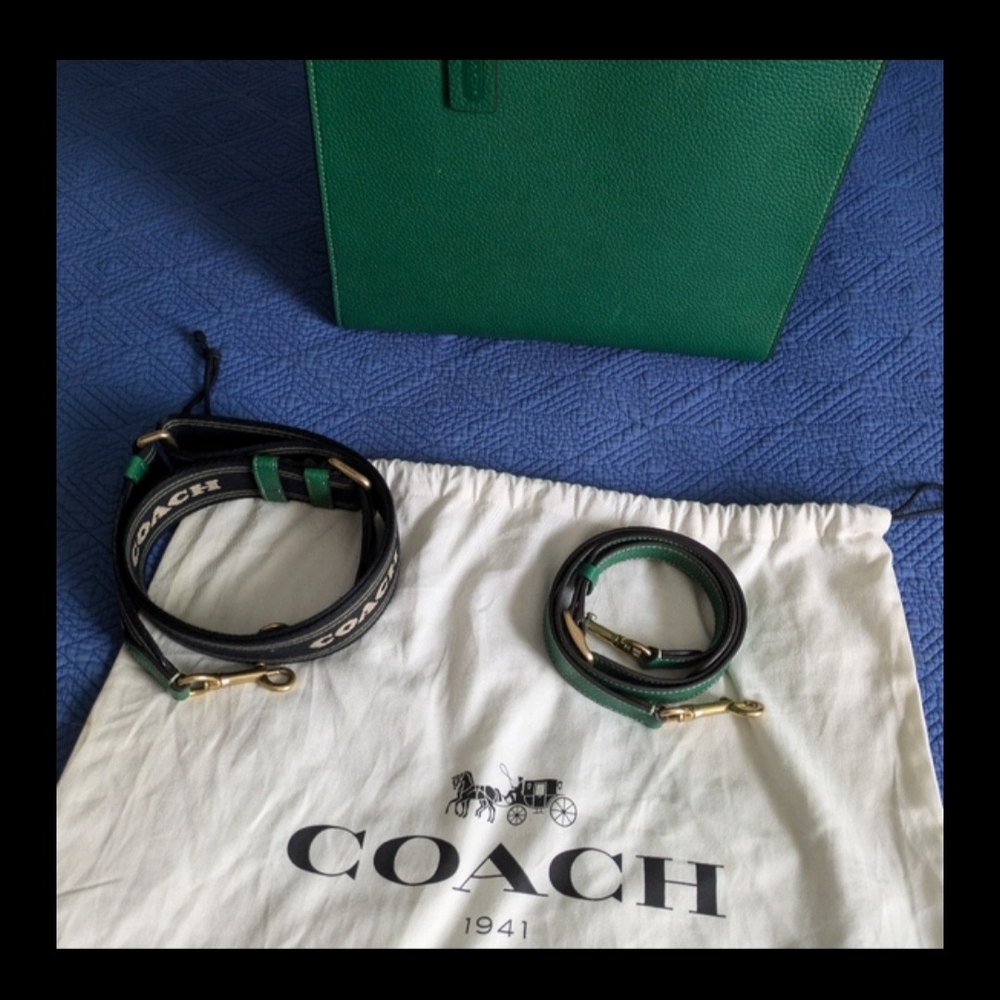 Coach Green Leather Handbag